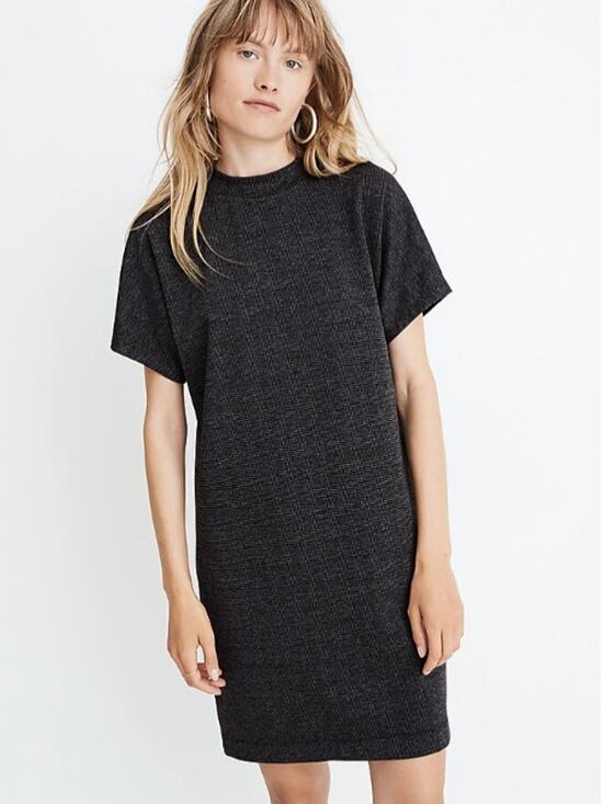 Madewell Dresses & Skirts - Madewell Mockneck Tee Dress in Glen Plaid AB367 // M